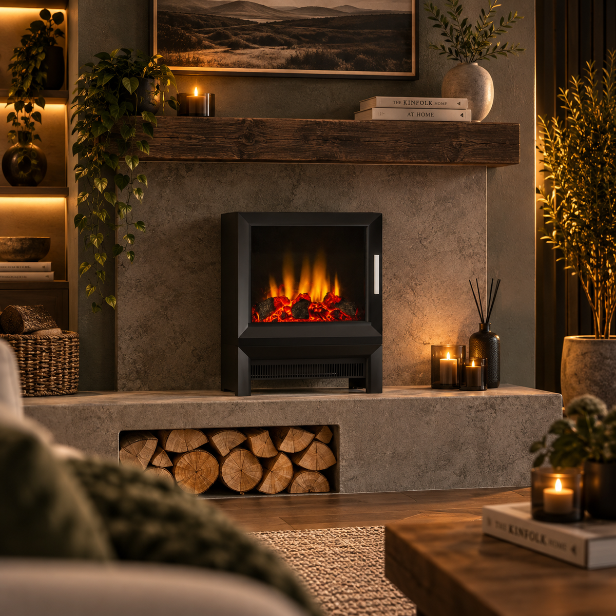 Be Modern Flare Qube Black Freestanding Electric Stove
