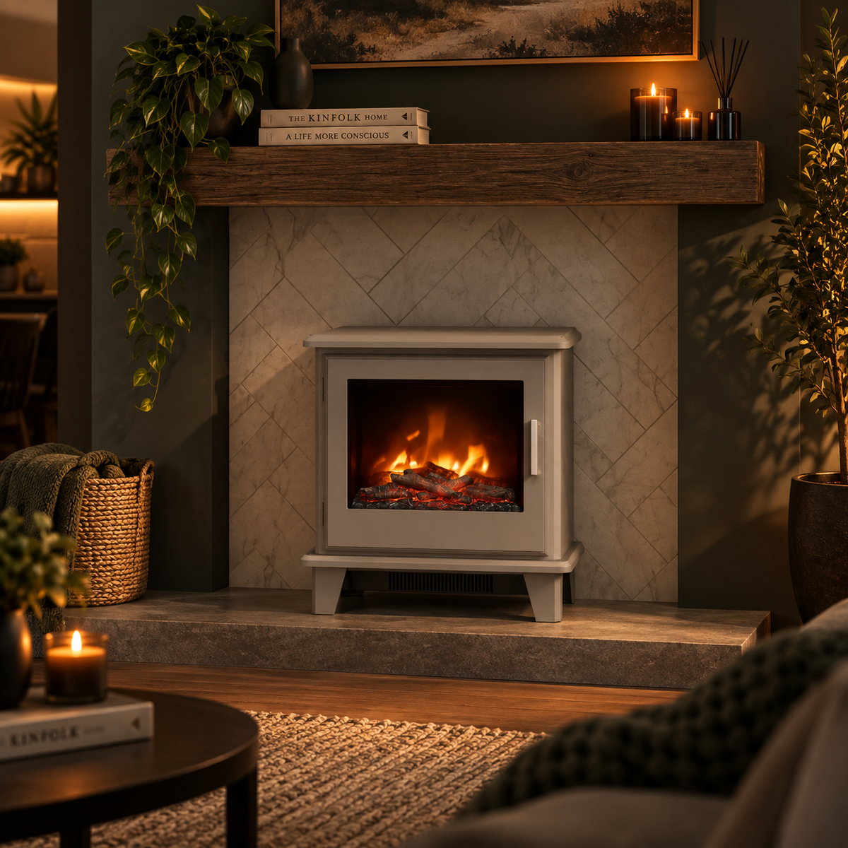 Be Modern Southgate Electric Stove in Dark Grey
