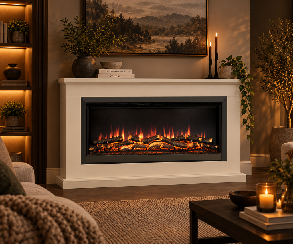 Be Modern Hansford Grande Electric Suite in Pearlescent Cashmere