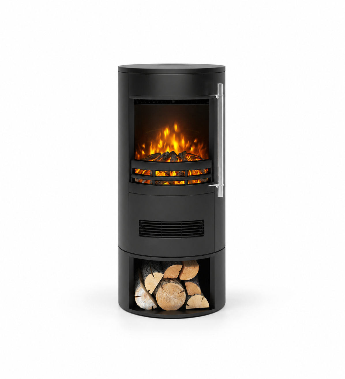 Be Modern Tunstall Electric Cylinder Stove with Log Store