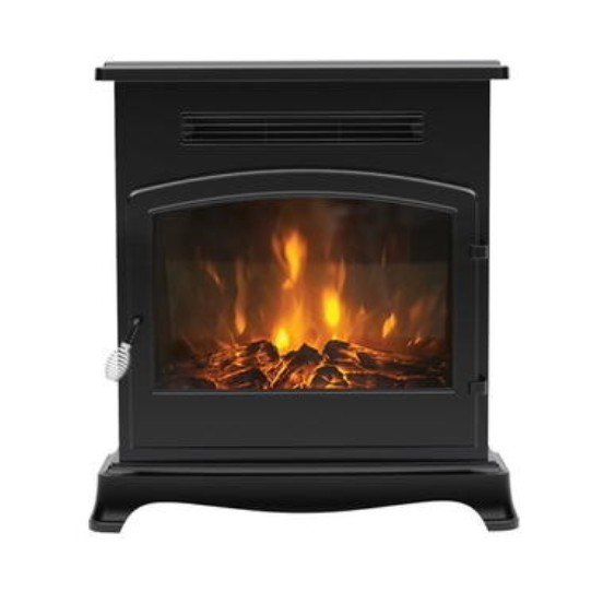 Be Modern Elstow Black Outset Electric Stove Fire