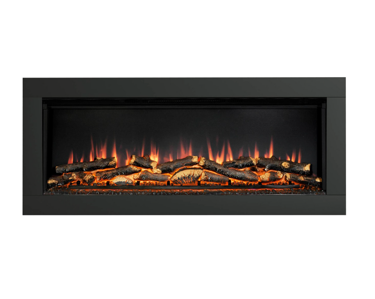 Be Modern Flare Avella Grande Black Inset Electric Media Wall Fireplace 45 Inch
