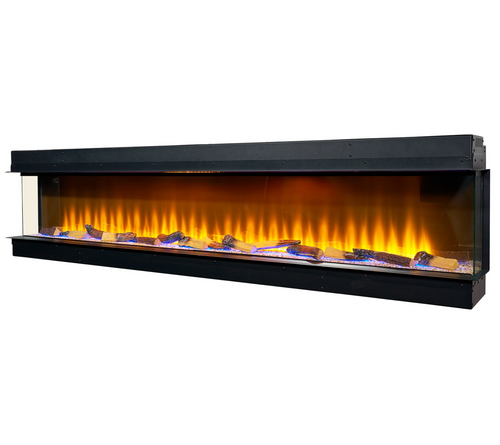 Adam Sahara Panoramic Media Wall Electric Fire, 81 Inch