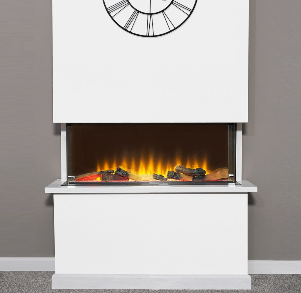 Adam Sahara Panoramic Media Wall Electric Fire, 31 Inch