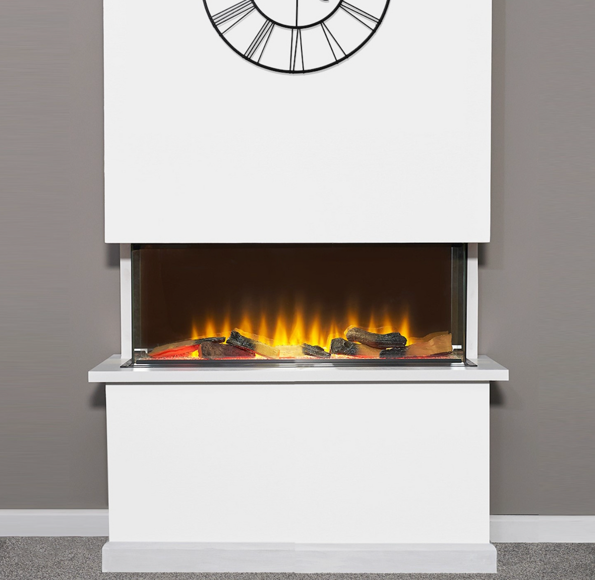 Adam Sahara Panoramic Media Wall Electric Fire, 31 Inch