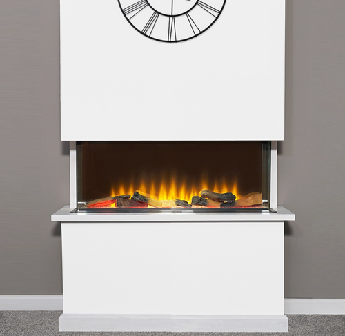 Adam Sahara Panoramic Media Wall Electric Fire, 31 Inch