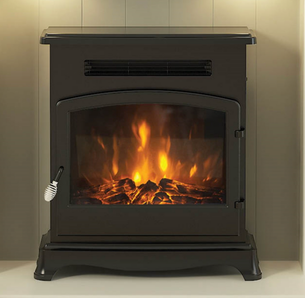 Be Modern Elstow Black Outset Electric Stove Fire