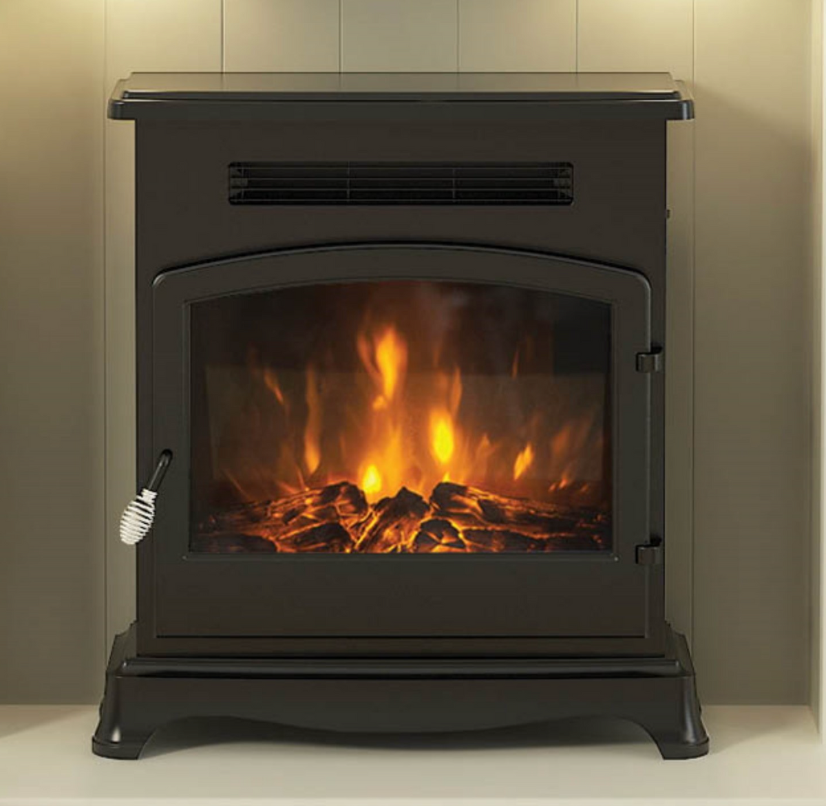 Be Modern Elstow Black Outset Electric Stove Fire