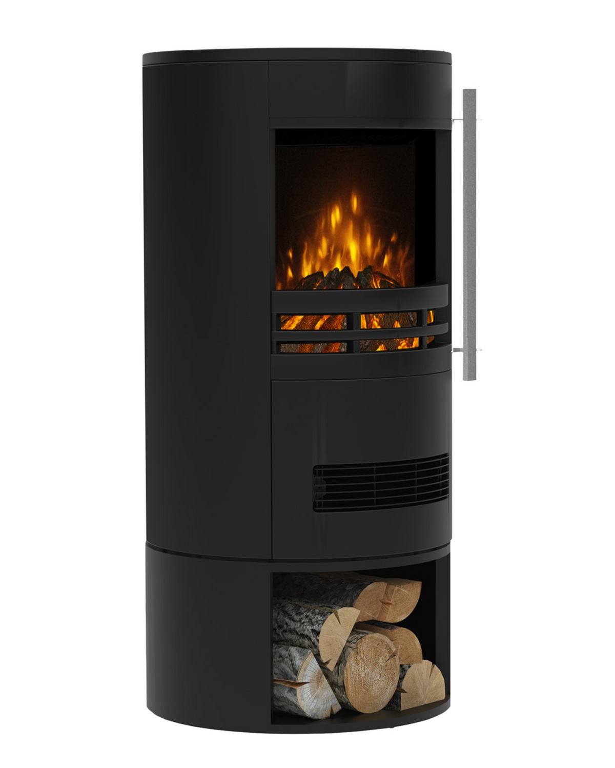 Be Modern Tunstall Electric Cylinder Stove with Log Store