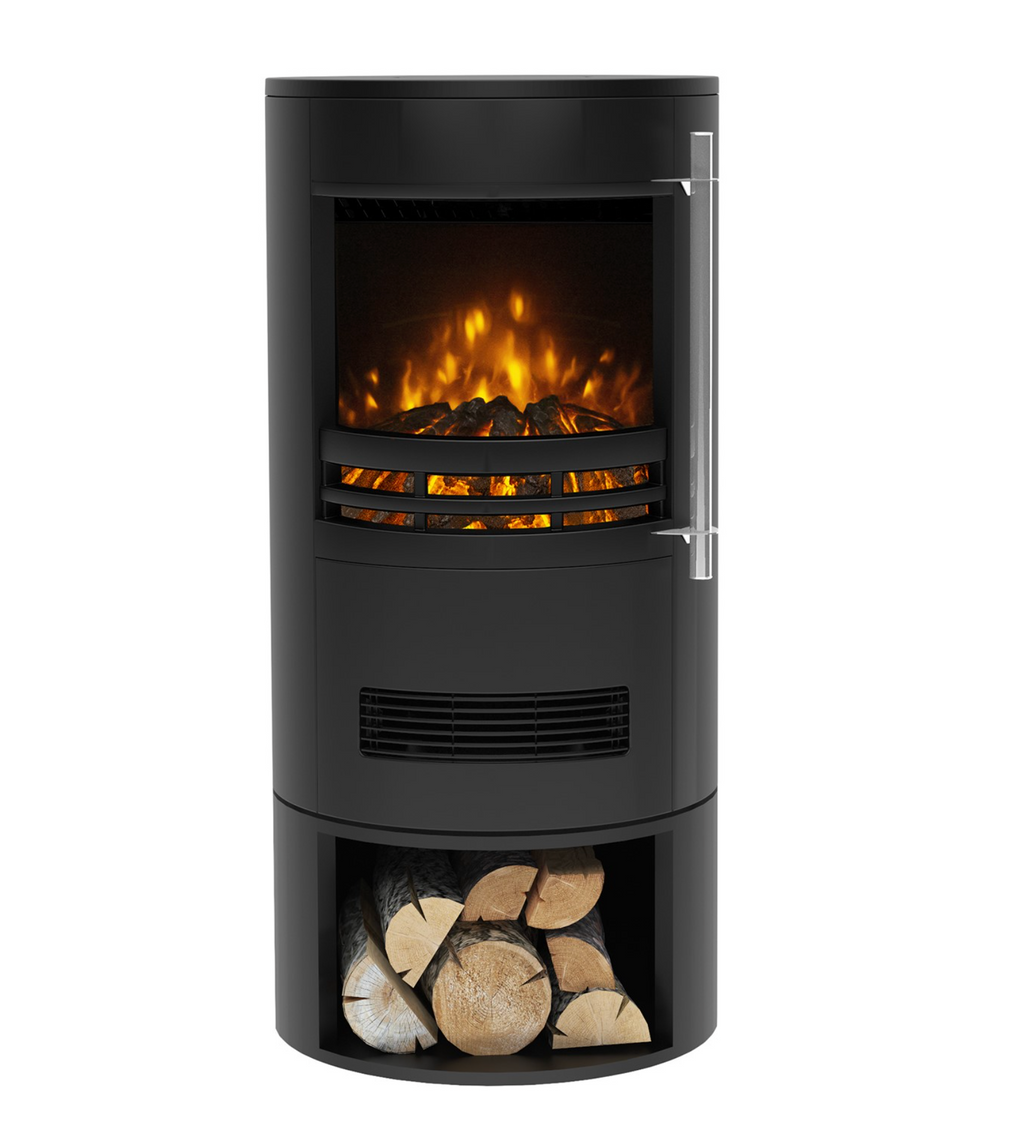Be Modern Tunstall Electric Cylinder Stove with Log Store
