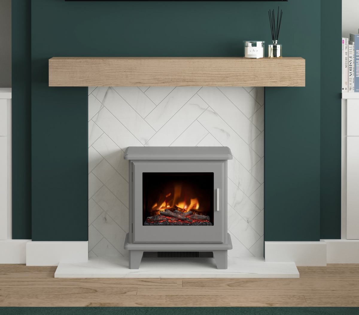Be Modern Southgate Electric Stove in Dark Grey