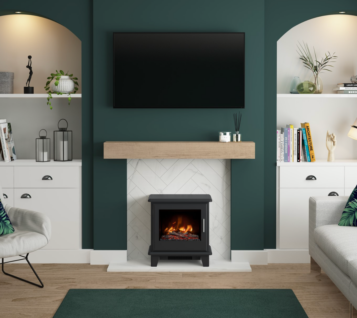 Be Modern Southgate Electric Stove in Dark Grey