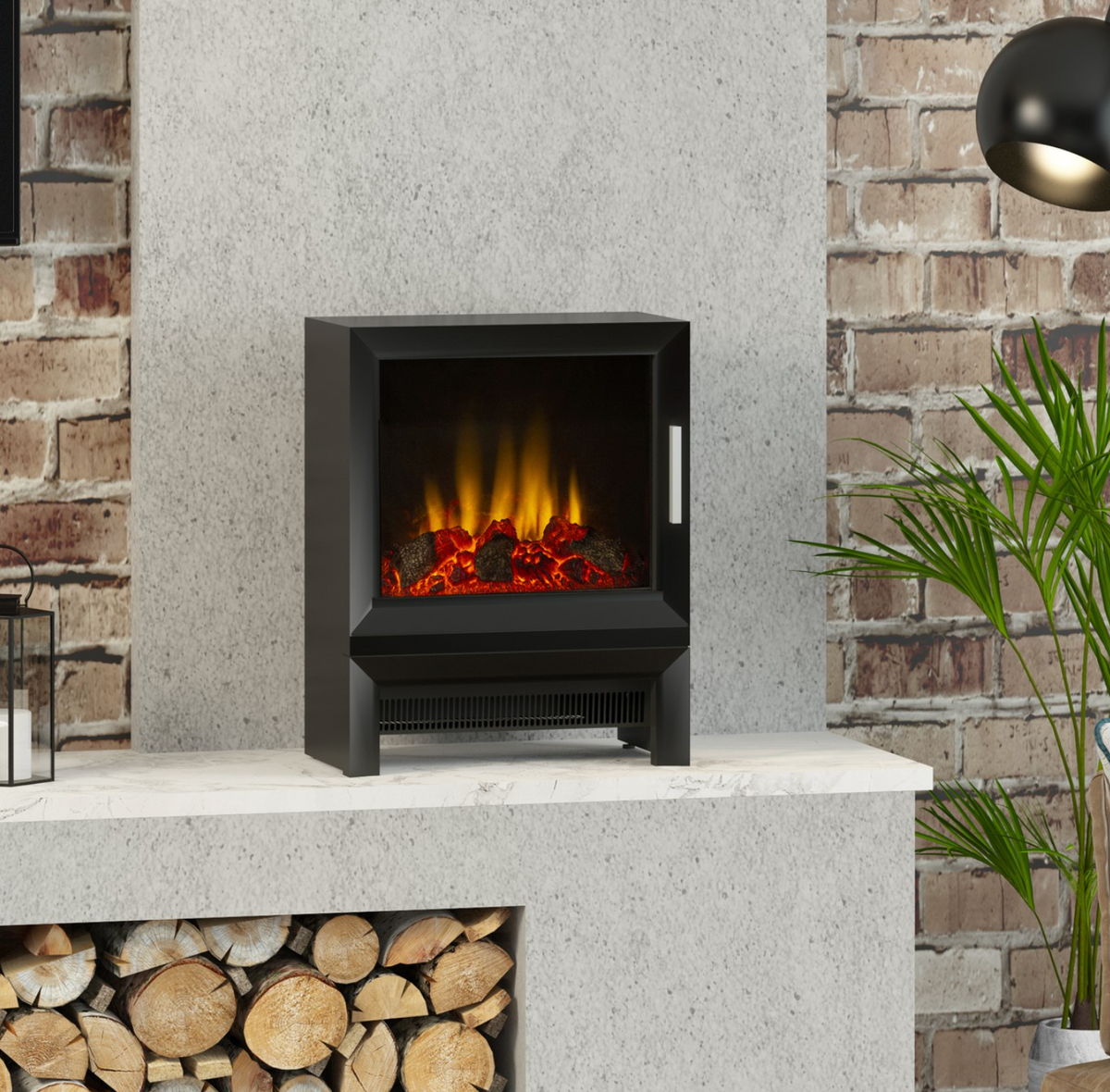 Be Modern Flare Qube Black Freestanding Electric Stove
