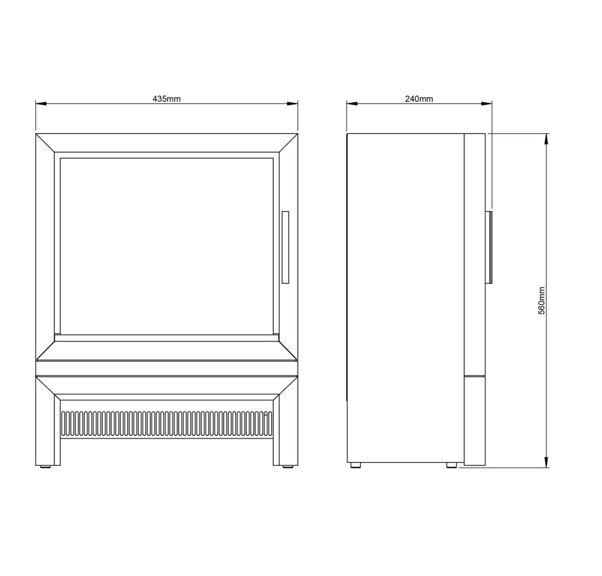 Be Modern Flare Qube Black Freestanding Electric Stove