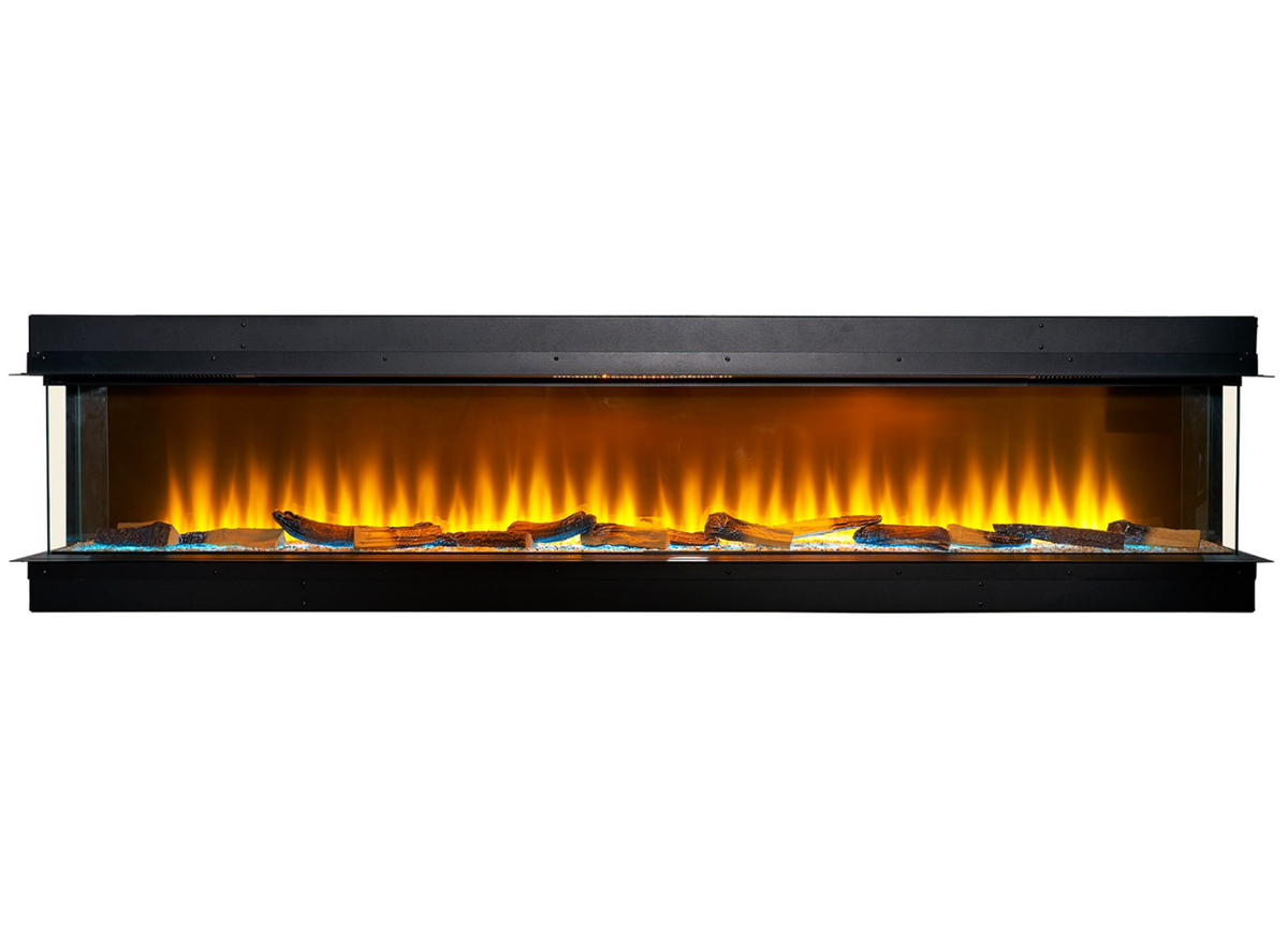 Adam Sahara Panoramic Media Wall Electric Fire, 81 Inch