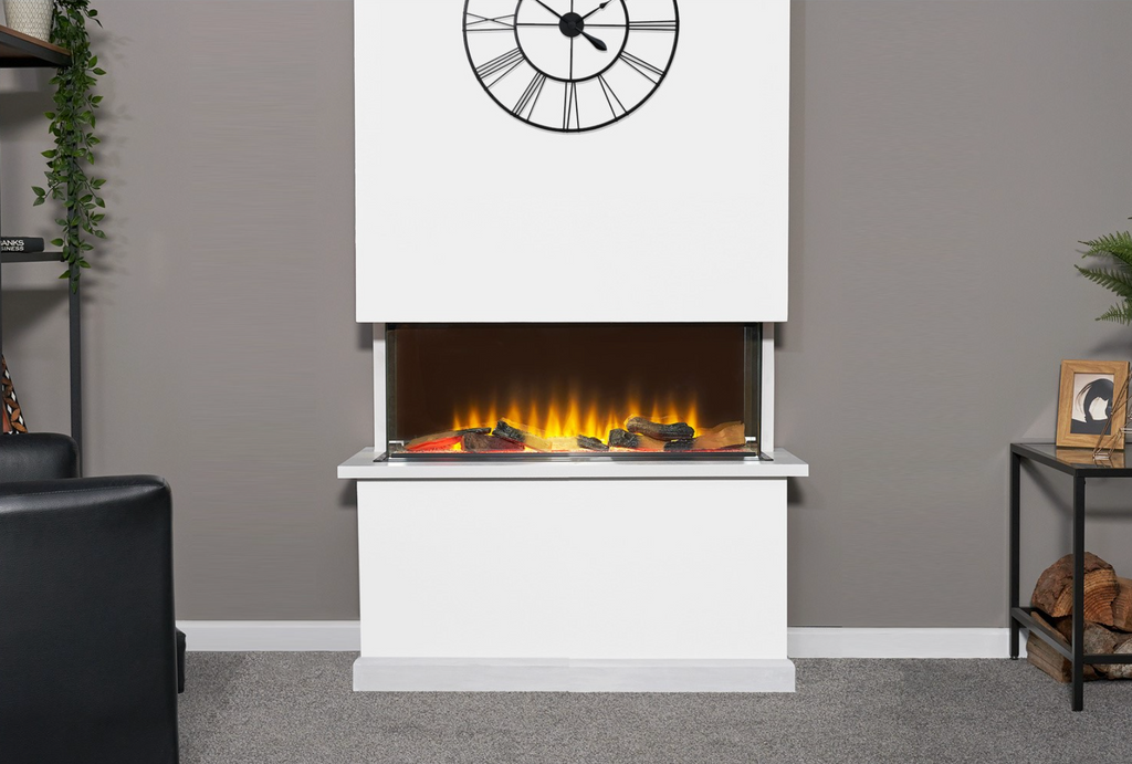 Adam Sahara Panoramic Media Wall Electric Fire, 31 Inch