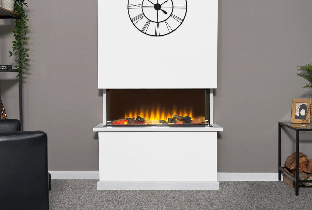 Adam Sahara Panoramic Media Wall Electric Fire, 31 Inch