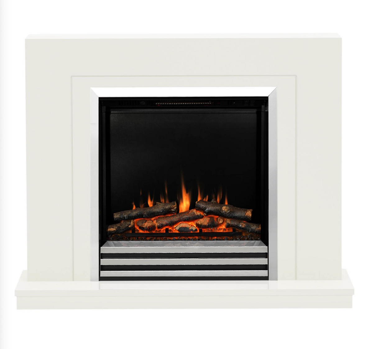 Be Modern Flare Colby White Freestanding Electric Fireplace Suite 38 Inch