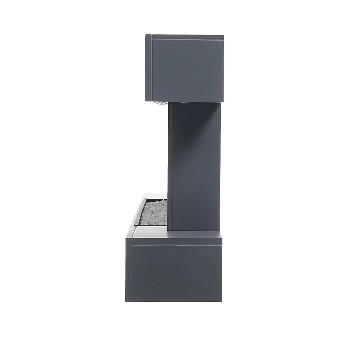 Electric Fire Suite Fireplace with Matte Black LED Surround Set